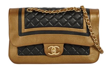 Two Tone CC Flap Bag, front view